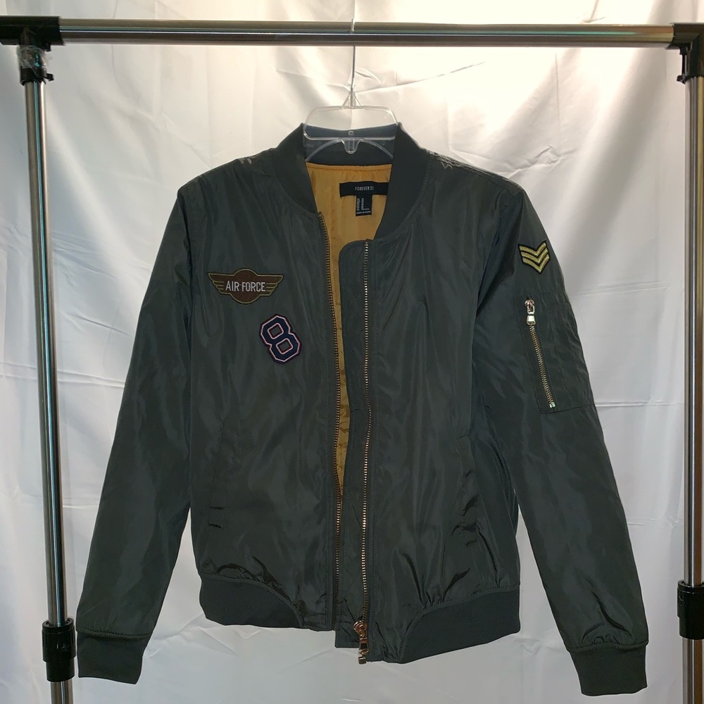 Green bomber jacket